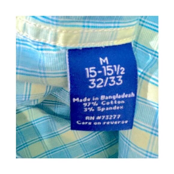 Apt 9 Premier Flex Plaid Slim Fit Button-Down Shirt Medium NWOT - Picture 12 of 15